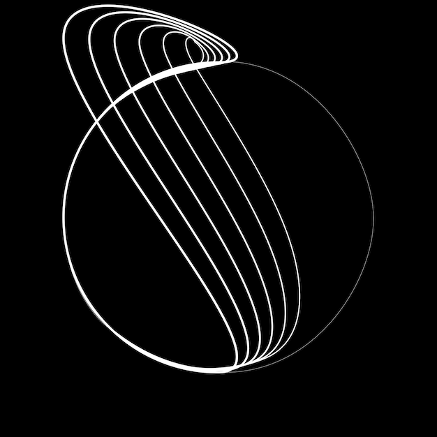 Streszczenie tło owalne linie z okręgów geometrycznych. Wektor obrotowy projekt linii elipsy.