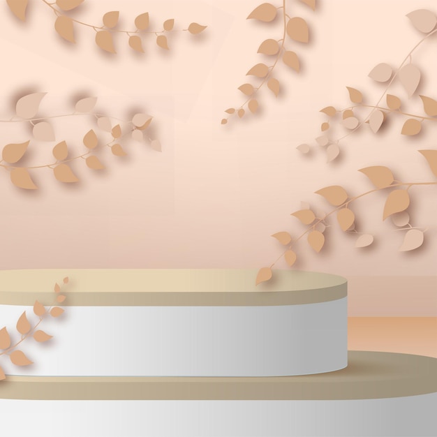 Streszczenie tło z różowego koloru geometryczne podium 3d. Ilustracja wektorowa.