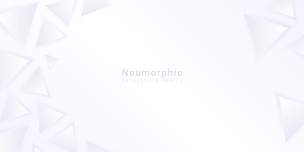 Streszczenie Transparent Tło Biały Kolor Trójkątny Styl Neumorficzny Projekt