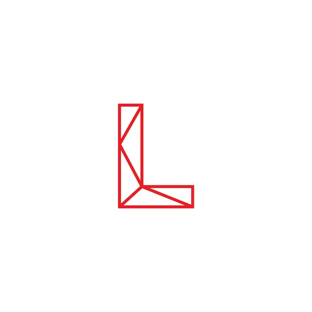 Streszczenie Trendu Litera L Logo Szablon Projektu Ikona Symbol Wektor Komunikacji