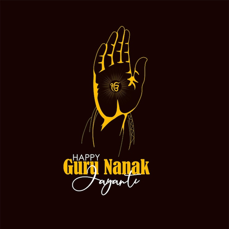 Wektor streszczenie wektor ilustracja szczęśliwy guru nanak jayanti.