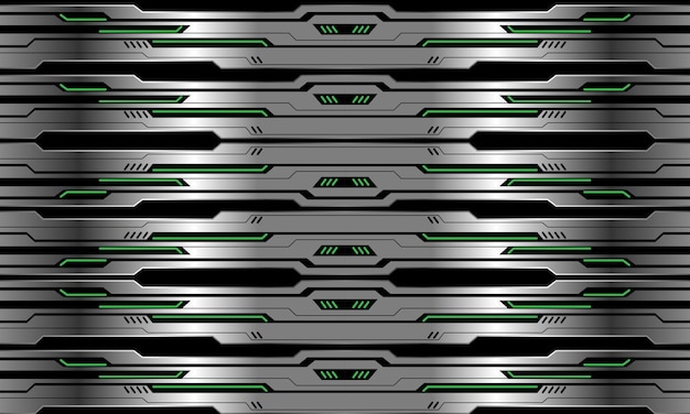 Streszczenie wektor technologia metal cyber zielona moc czarny geometryczny wzór bezszwowe tło