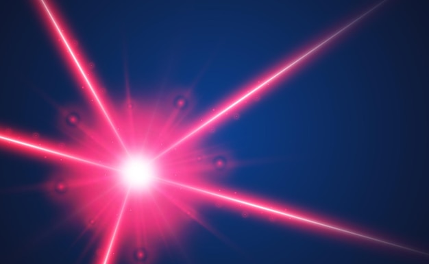 Streszczenie wiązki lasera.