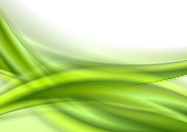 Plik wektorowy streszczenie zielone gładkie błyszczące fale na białym tle projekt wektorowy