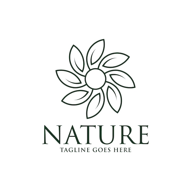 Streszczenie Zielony Liść Logo Ikona Wektor Projekt Projektowanie Krajobrazu Rośliny Ogrodowe Natura I Ekologia Ve