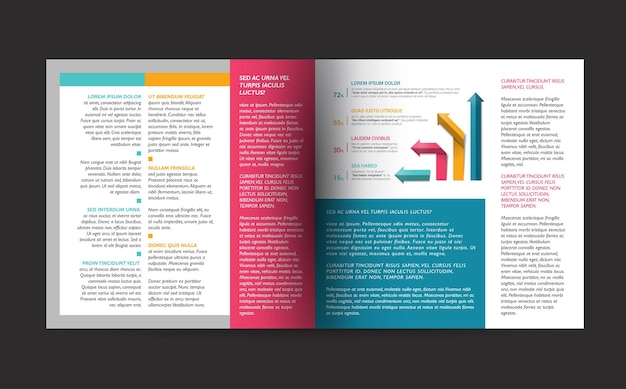 Strona Broszury Układ Magazynu Dla Infografiki Szablon Sieciowy