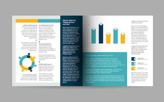 Strona Broszury Układ Magazynu Dla Infografiki Szablon Sieciowy