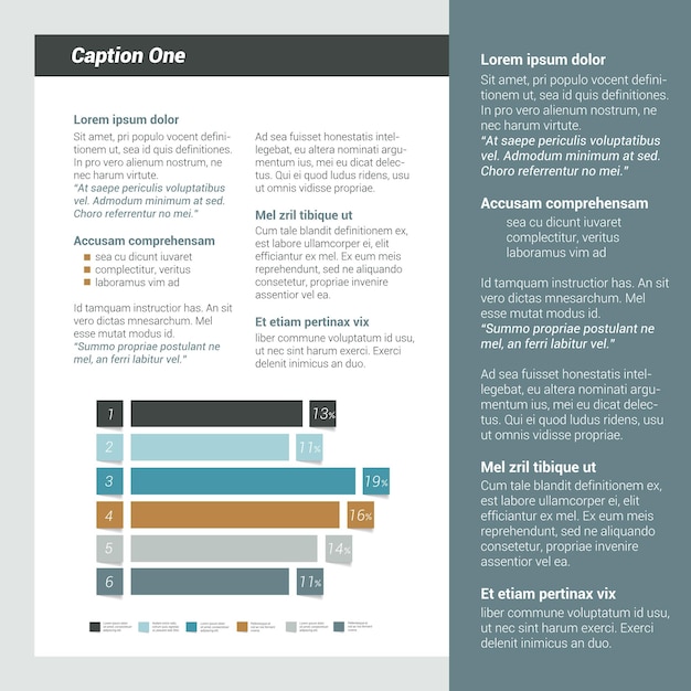 Strona Broszury Układ Magazynu Dla Infografiki Szablon Sieciowy