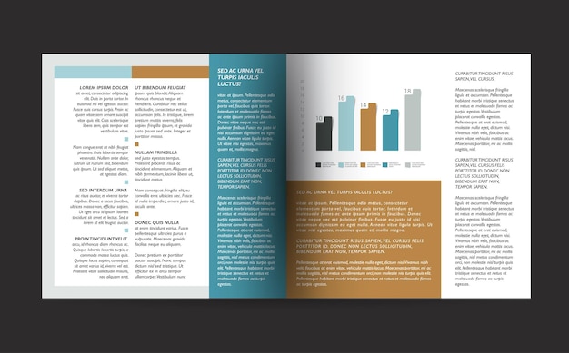 Strona Broszury Układ Magazynu Dla Infografiki Szablon Sieciowy