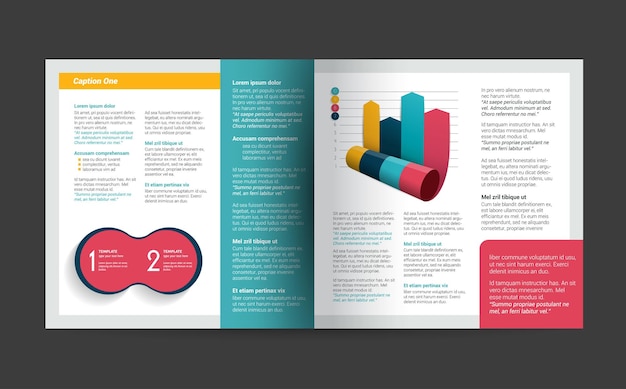 Strona Broszury Układ Magazynu Dla Infografiki Szablon Sieciowy