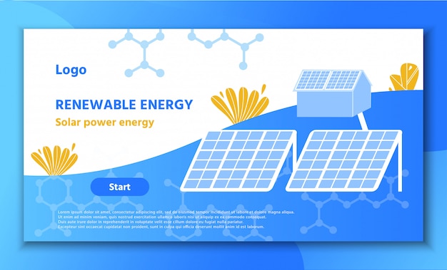 Strona Docelowa Promuje Odnawialną Energię Słoneczną