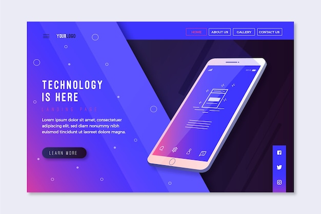 Strona Docelowa Z Projektem Smartfona Dla Szablonu