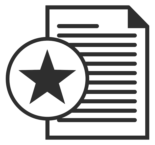 Strona Dokumentu Oznaczonego Gwiazdką Ważna Ikona Zakładki Papieru