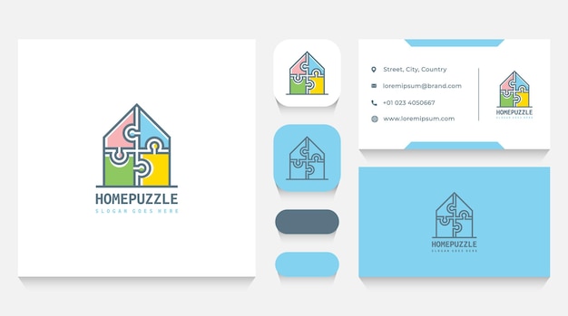 Strona Główna Puzzle Szablon Logo I Wizytówka