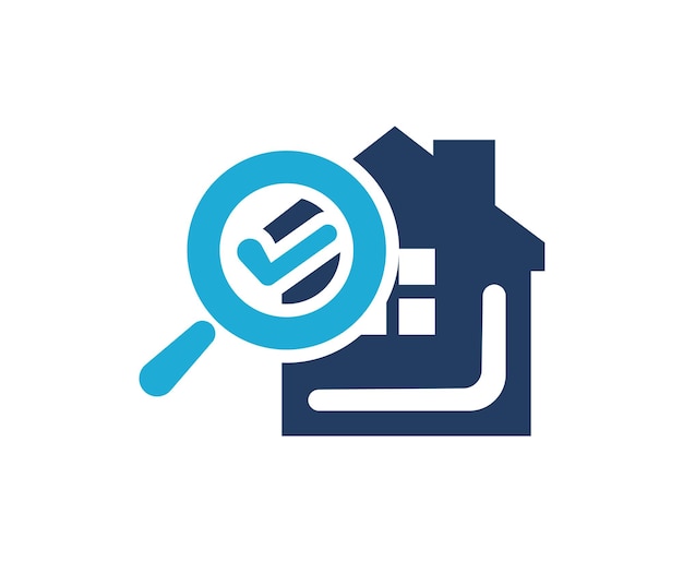Plik wektorowy strona główna sprawdź logo nieruchomości i logo nieruchomości logo agencji nieruchomości i nieruchomości