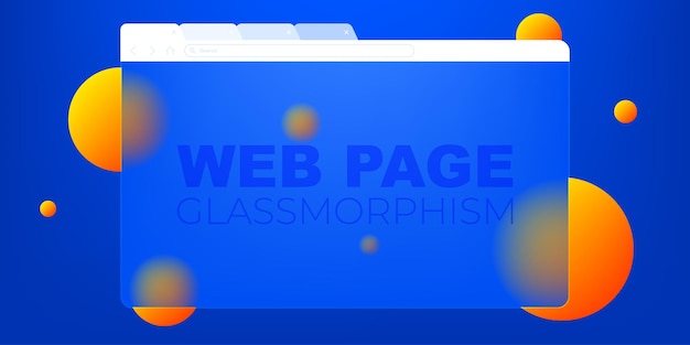 Strona internetowa kształt glassmorphism szablon wektor stylu Tło strony przeglądarki