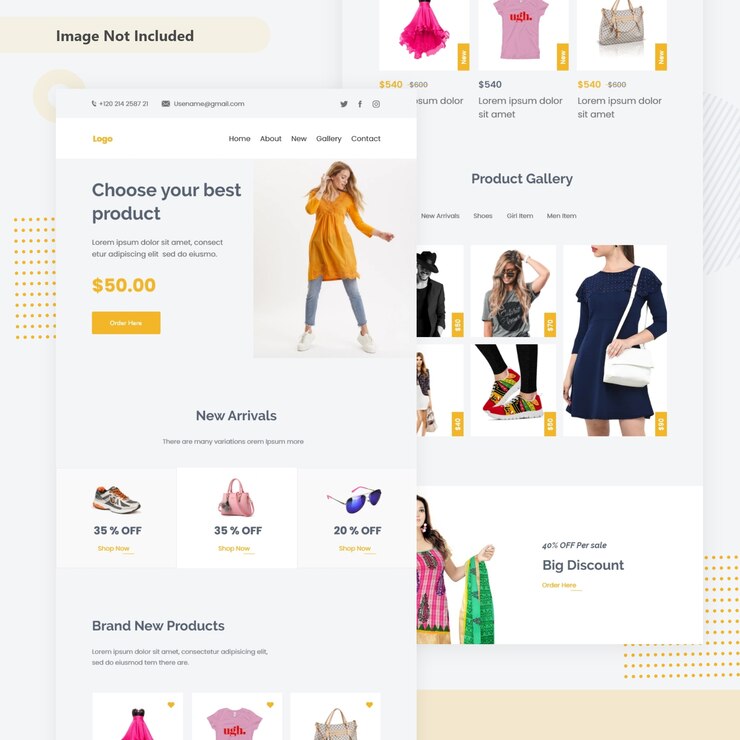 Wektor strona internetowa sprzedaży e-commerce