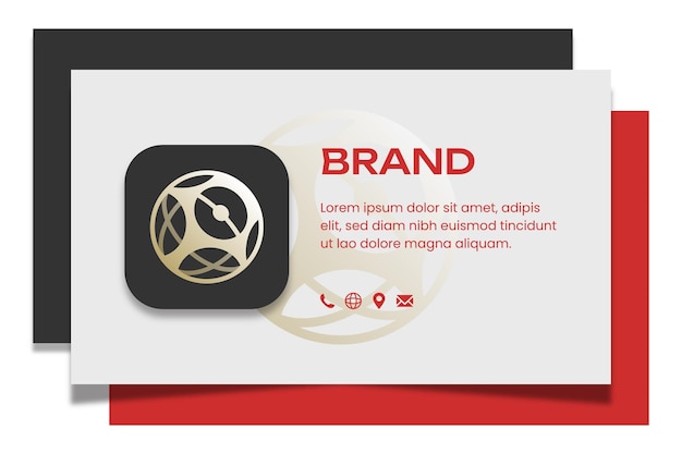 Strona internetowa z czarnym kwadratem z logo piłkarskim dla marki