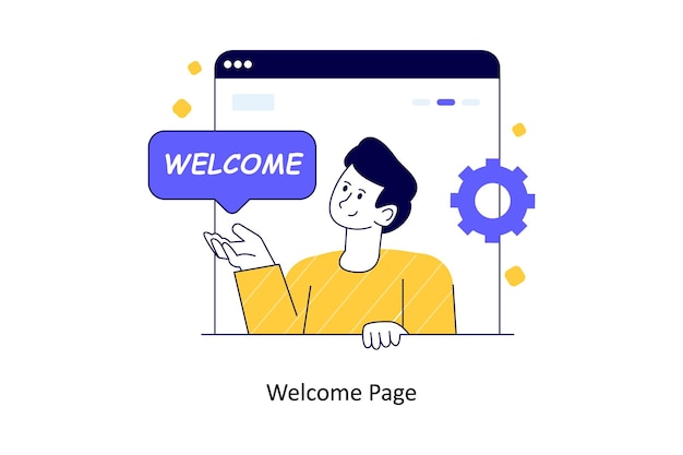 Strona Powitalna Płaska Konstrukcja Ilustracji Wektorowych Stockowa Ilustracja