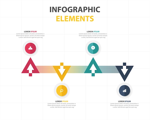 Strzałka Czas Na Biznesie Szablon Elementów Infografii