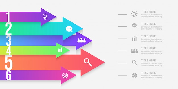 Strzałkowaty Infographic Z Editable Segmentami, Kolorowi Graficzni Obieg Elementy