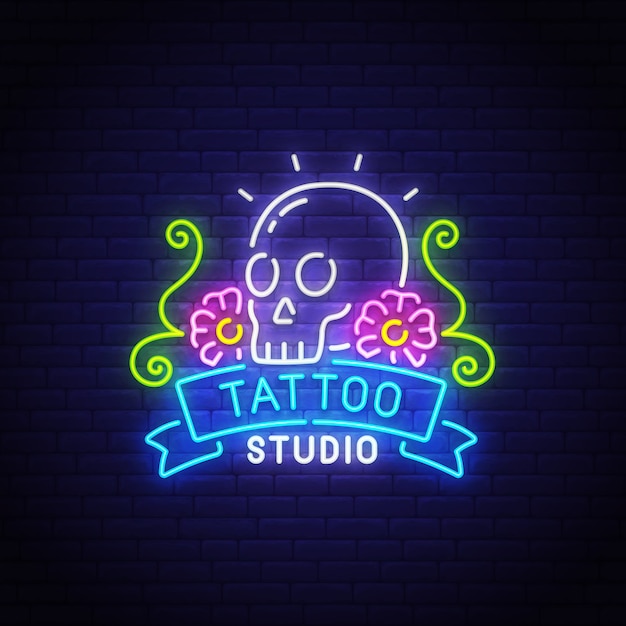 Studio Tatuażu Neon Znak