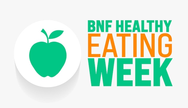 Styczeń jest szablonem tła BNF Healthy Eating Week Koncepcja świąteczna użycie do baneru tła
