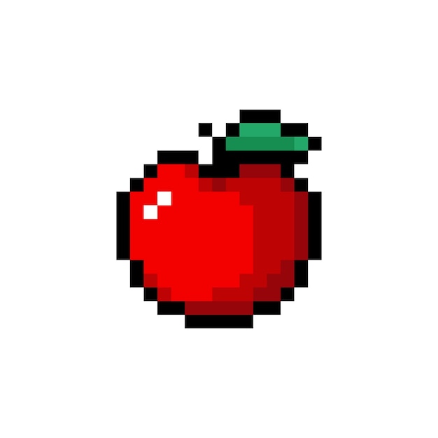 Plik wektorowy styl apple pixel art