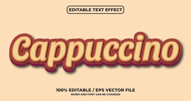 Styl efektu tekstu cappuccino