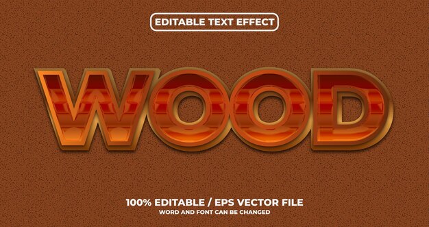 Plik wektorowy styl efektu tekstu drewna