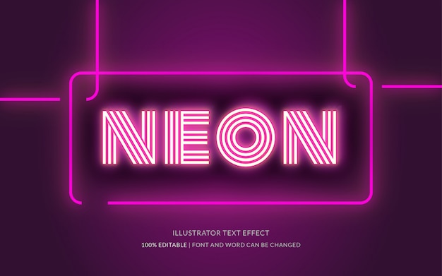 Plik wektorowy styl efektu tekstu neon