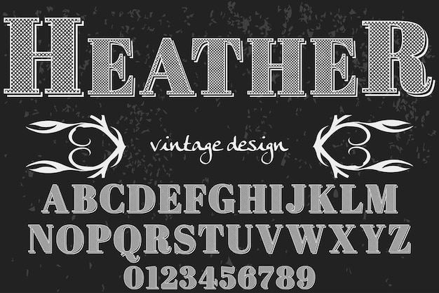 styl graficzny czcionki heather