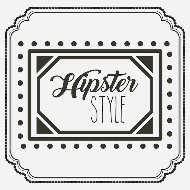 Plik wektorowy styl hipster rama ikona na białym tle wektor ilustracja projektu