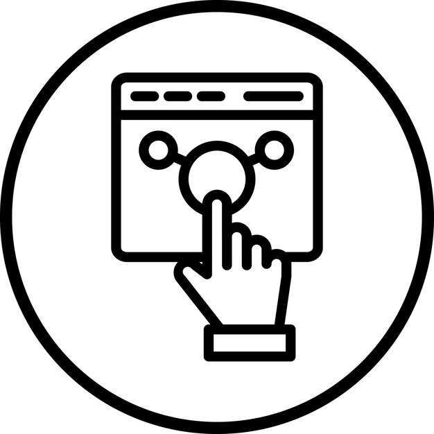 Styl ikon interakcji projektowania wektorowego