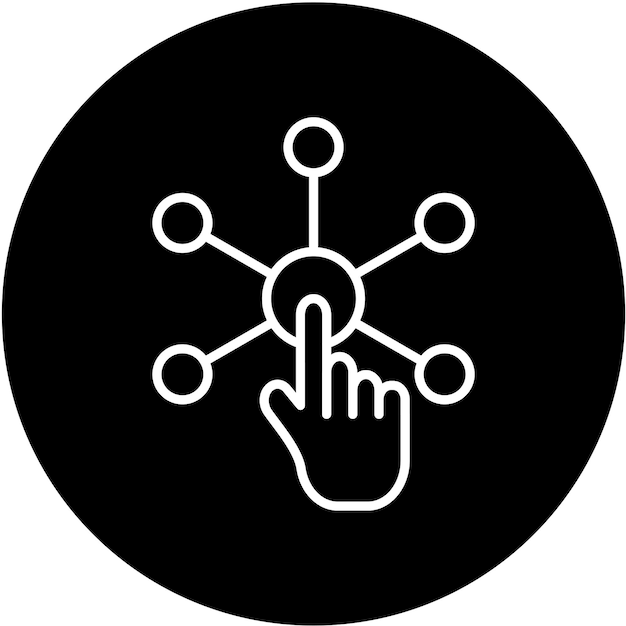 Styl ikon interakcji projektowania wektorowego