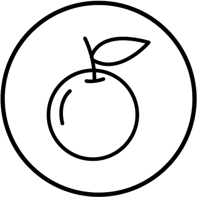 Styl ikon pomarańczowych w projekcie wektorowym