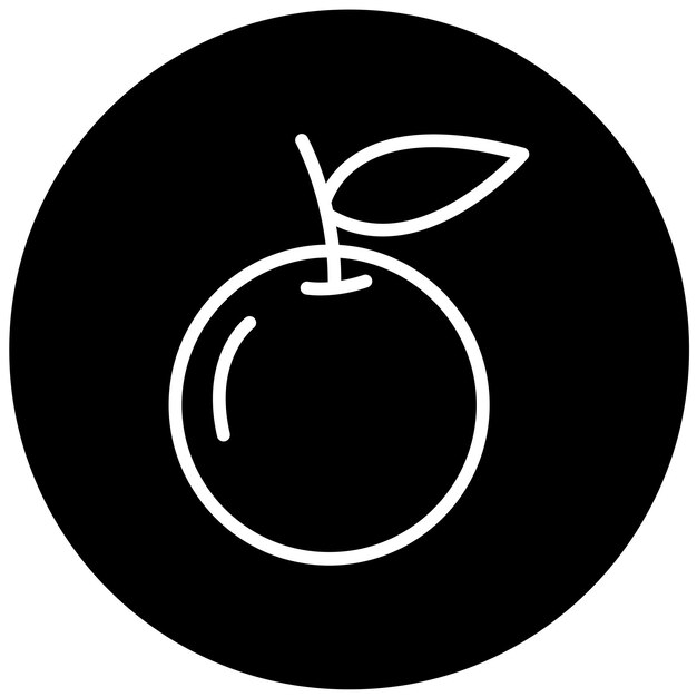 Styl ikon pomarańczowych w projekcie wektorowym