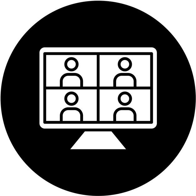 Styl ikon spotkań projektowania wektorowego