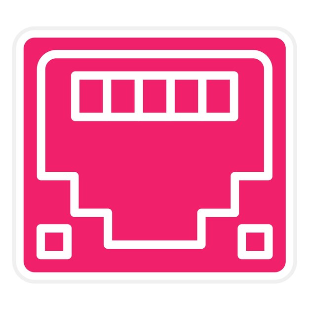 Styl ikon Vector Design RJ45
