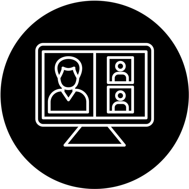 Styl ikon webinarów projektowania wektorowego