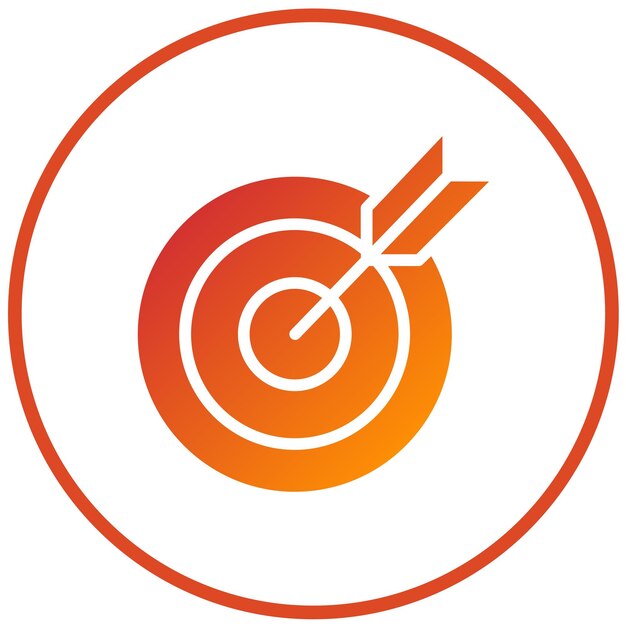 Styl ikonki docelowej projektowania wektorowego