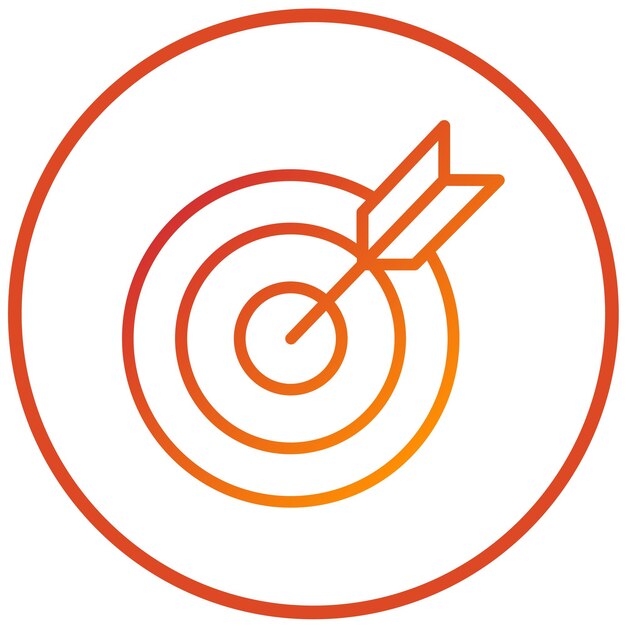 Styl ikonki docelowej projektowania wektorowego
