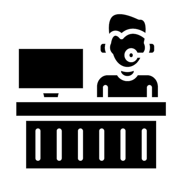 Styl ikony agenta projektowania wektorowego Helpdesk