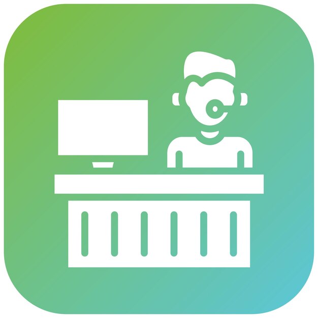Styl ikony agenta projektowania wektorowego Helpdesk