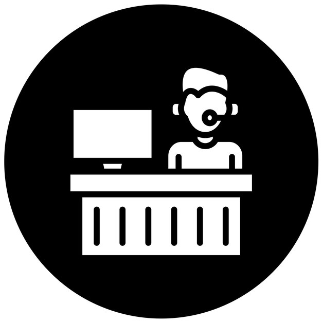 Styl ikony agenta projektowania wektorowego Helpdesk