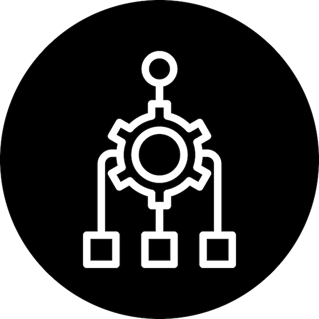 Styl ikony algorytmu projektowania wektorowego