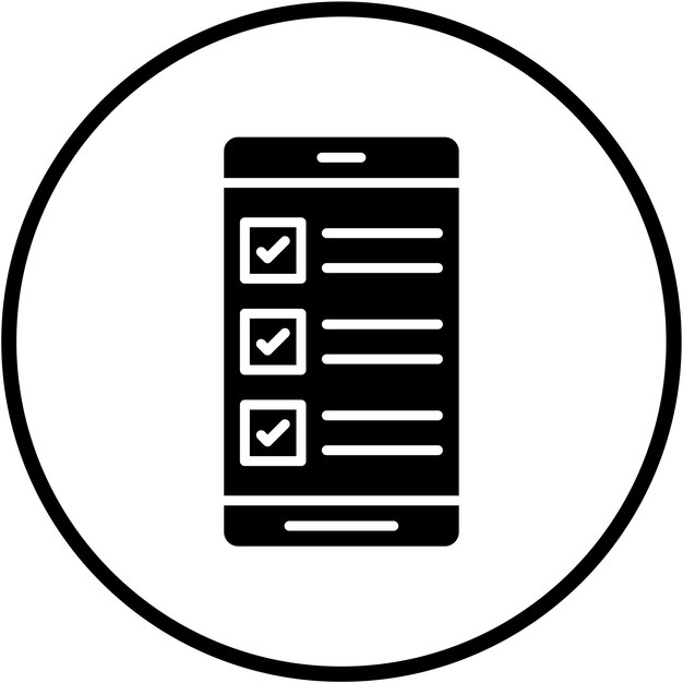 Styl ikony aplikacji mobilnej Vector Design Survey