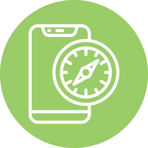 Styl ikony aplikacji Vector Design Compass