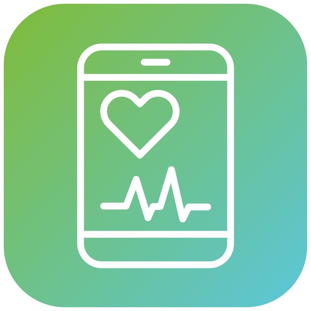 Styl ikony aplikacji Vector Design Health Tracking