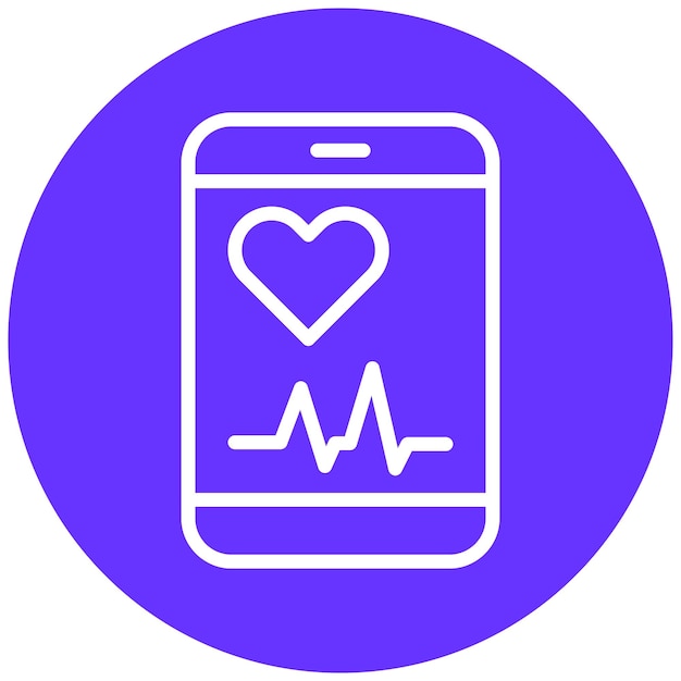 Styl ikony aplikacji Vector Design Health Tracking